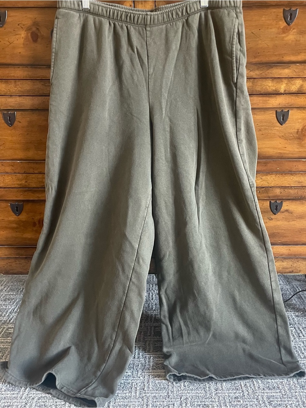GAP Olive Green Lounge Set - Hoodie & Wide-Leg Pants - Picture 10 of 14